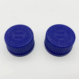 Plastic Blue CRC Resistant Caps Lids