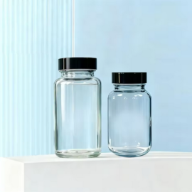 Transparent Wide-mouth Glass Bottles